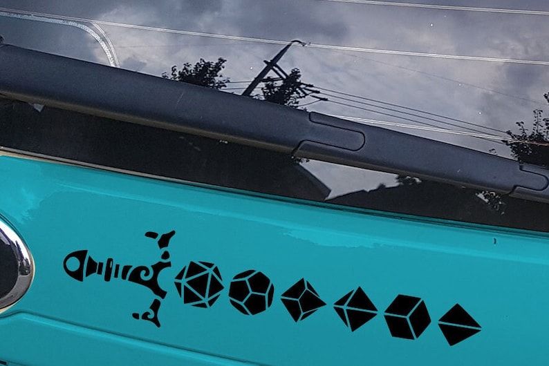D20 Sword D&D Vinyl Decal
