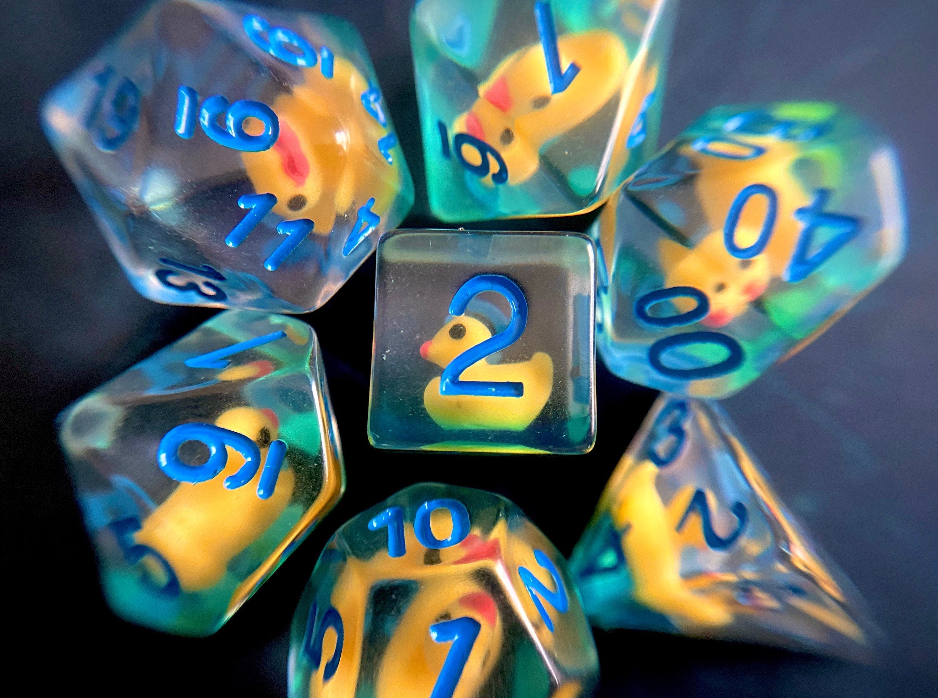 Duck Resin Dice Set (Give away a random Resin  Dice)