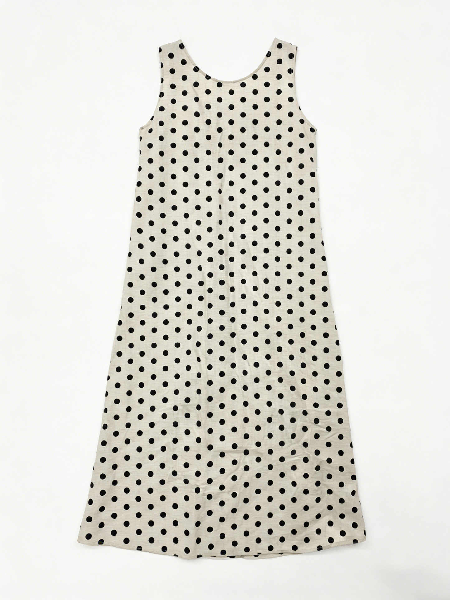 Women’s Casual Polka Dot Dress Wholesale - Sleeveless Summer Maxi C-40015