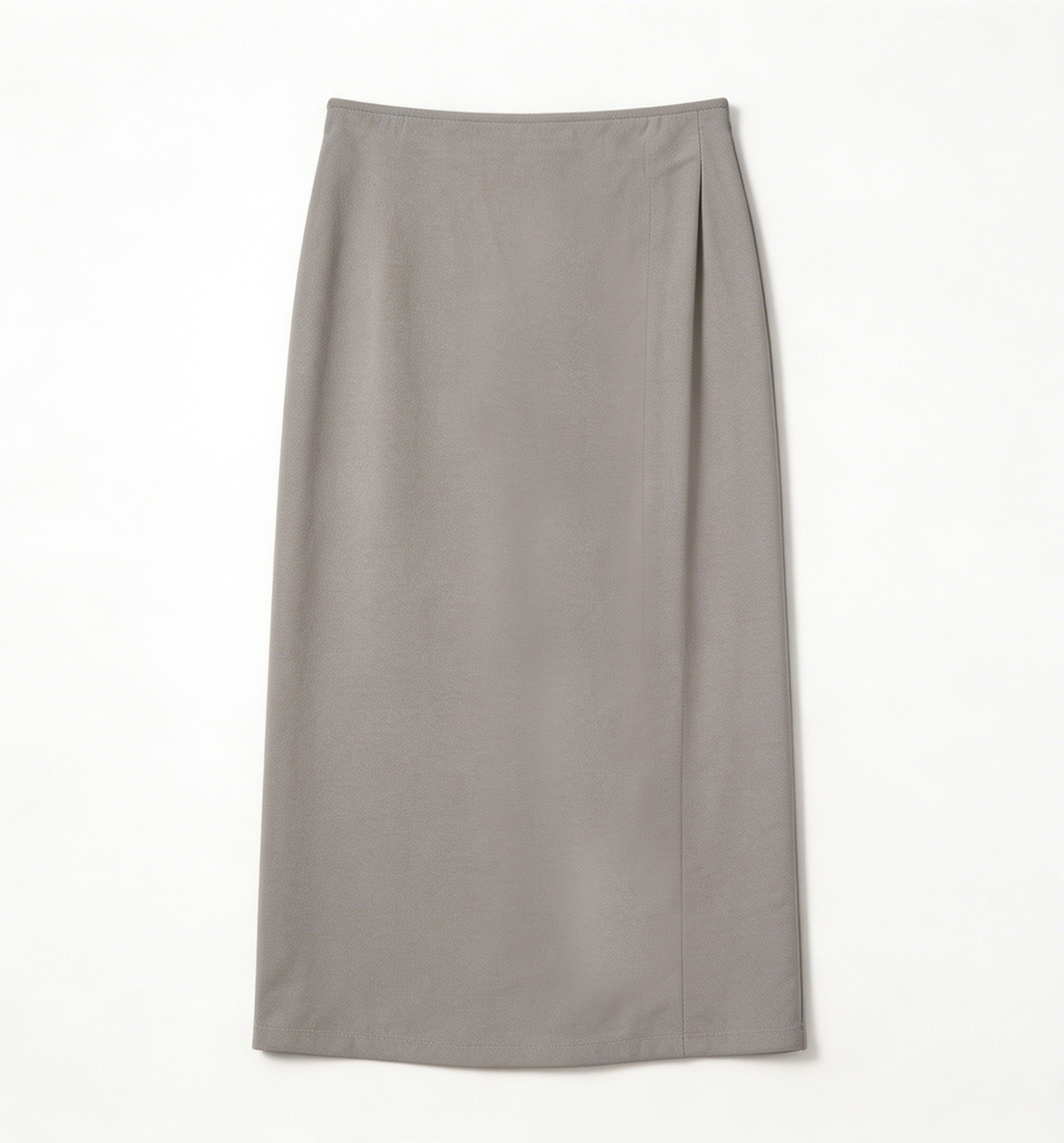 Light Grey High Waist Maxi Pencil Skirt - Office Wear 27565