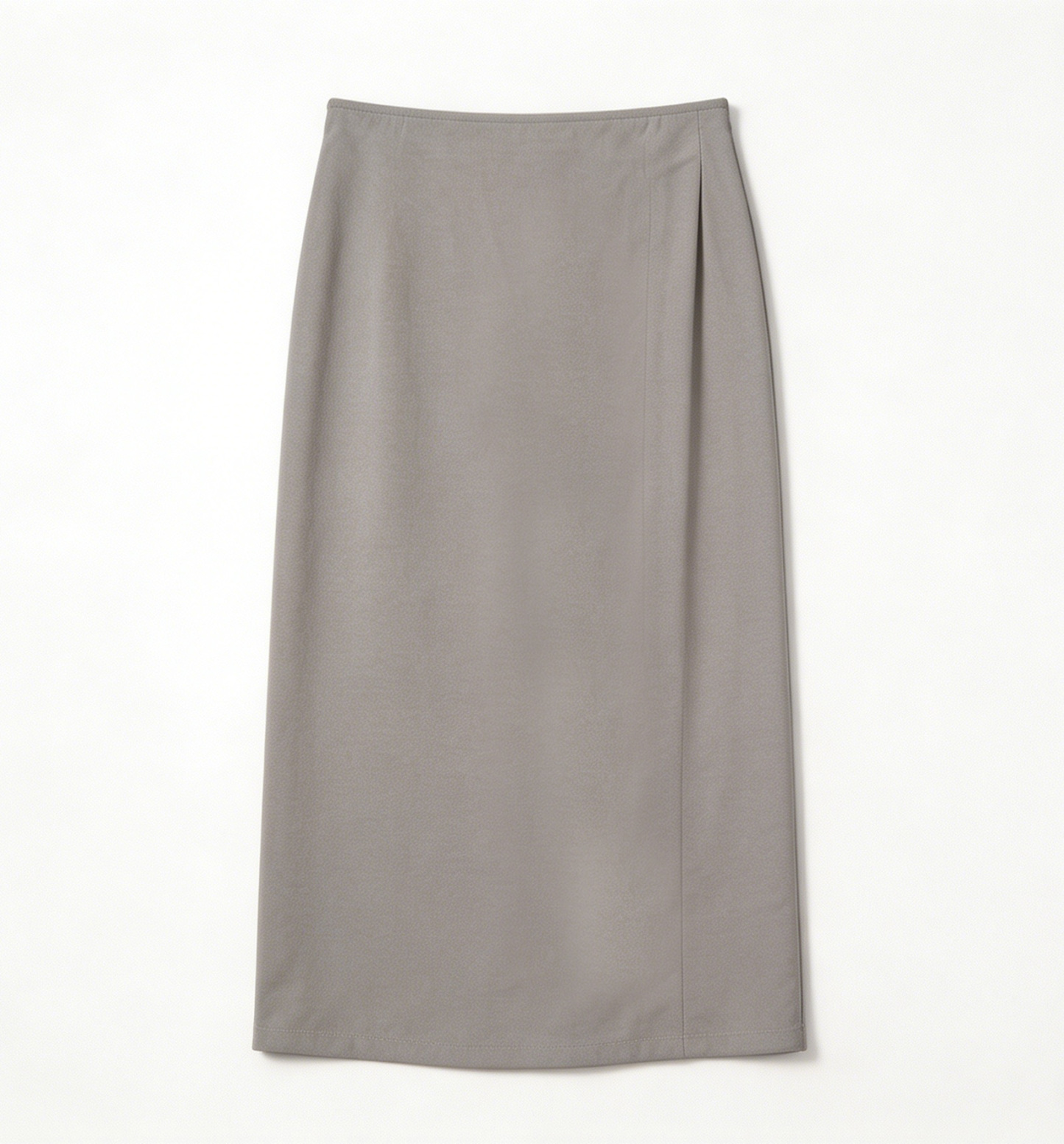 Light Grey High Waist Maxi Pencil Skirt - Office Wear 27565