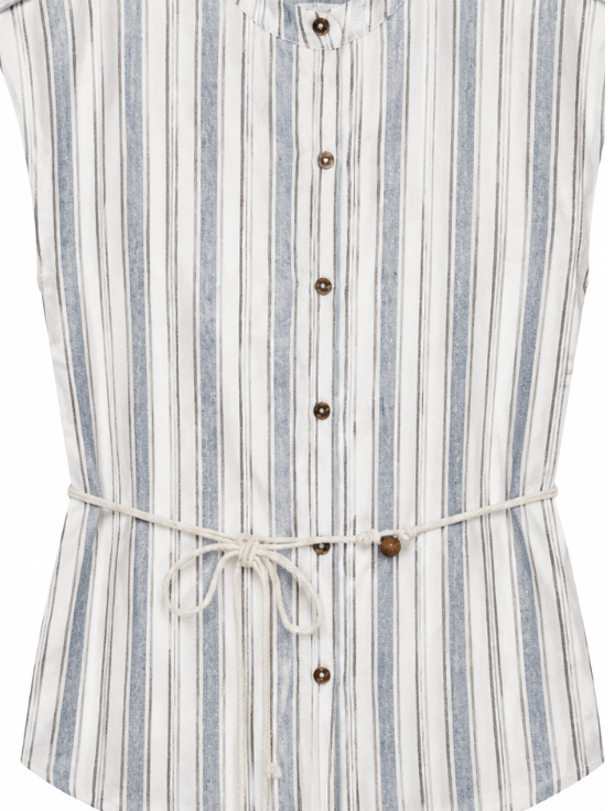 Casual Sleeveless Tie-Front Shirt A-42147