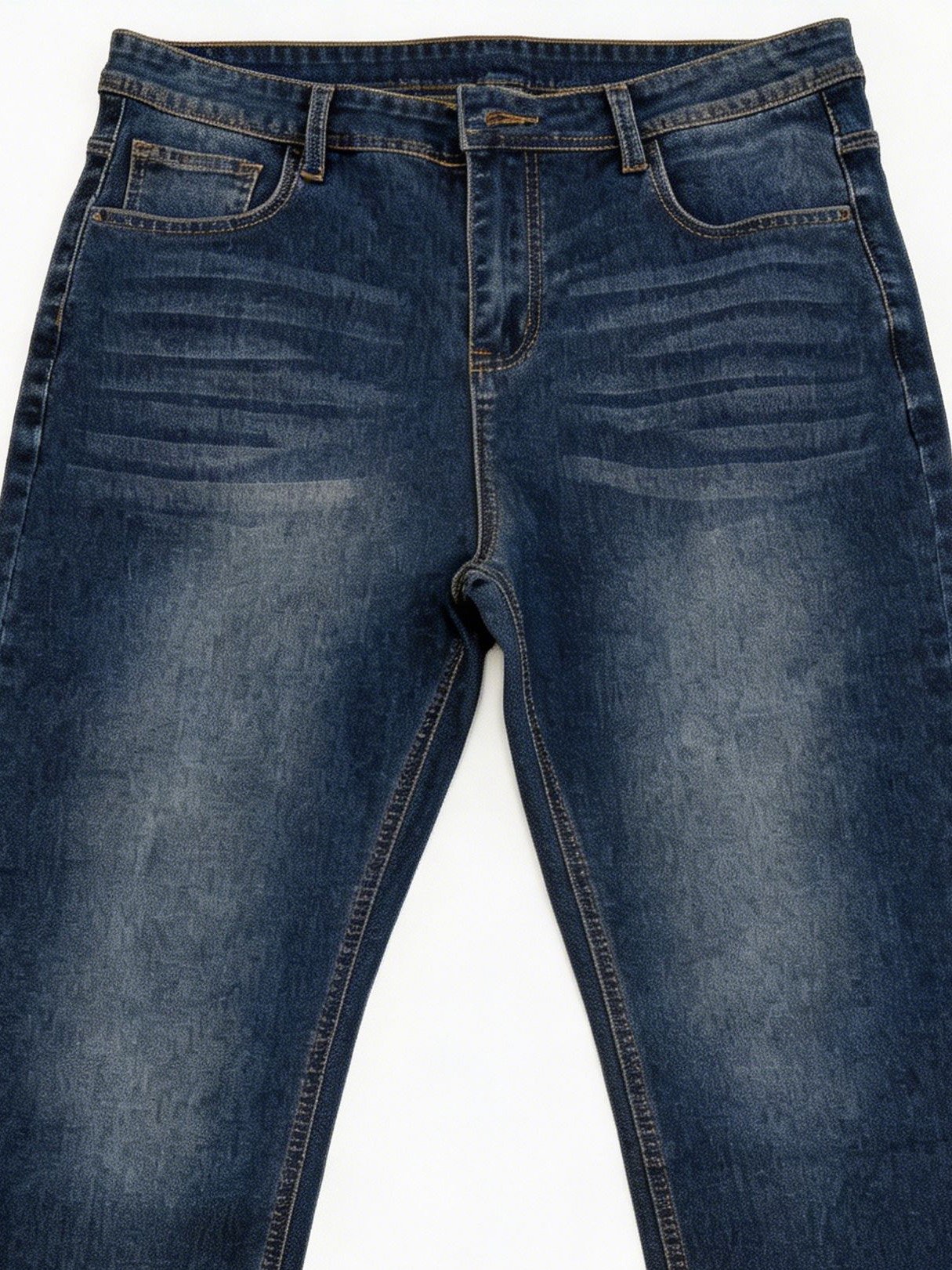 lassic High Waist Straight Denim Jeans for Women Dark Blue Washed Pants YZ5010