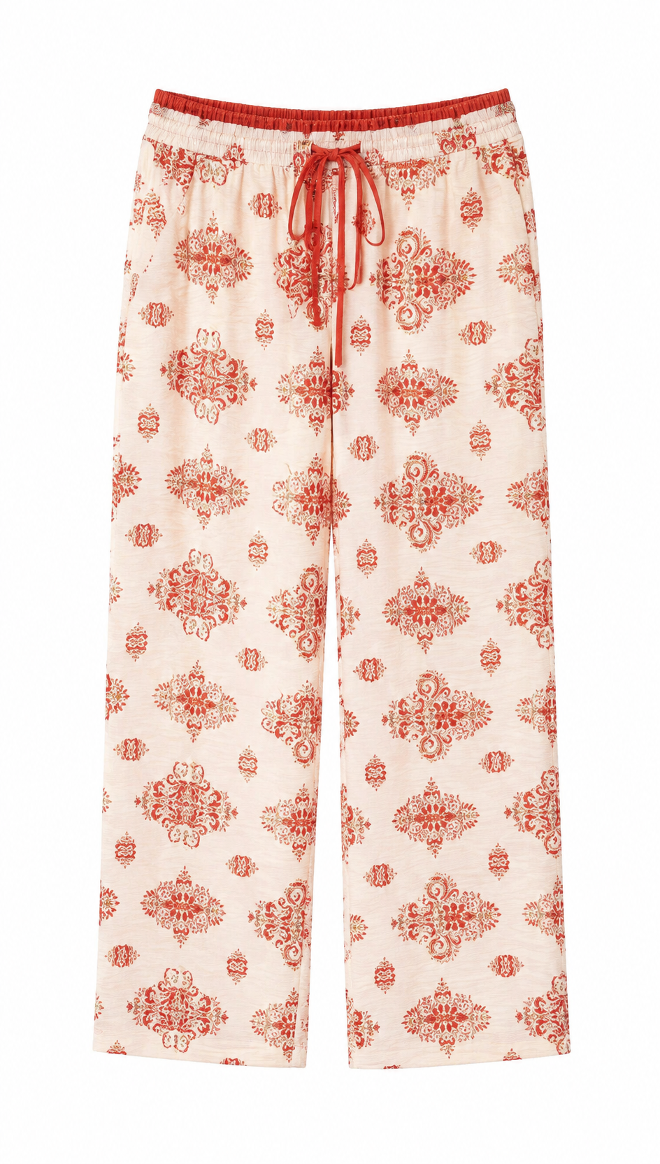 Glamorous Boho Party Pants - Vintage Print High Waist Wide Leg Trousers  AN-121001