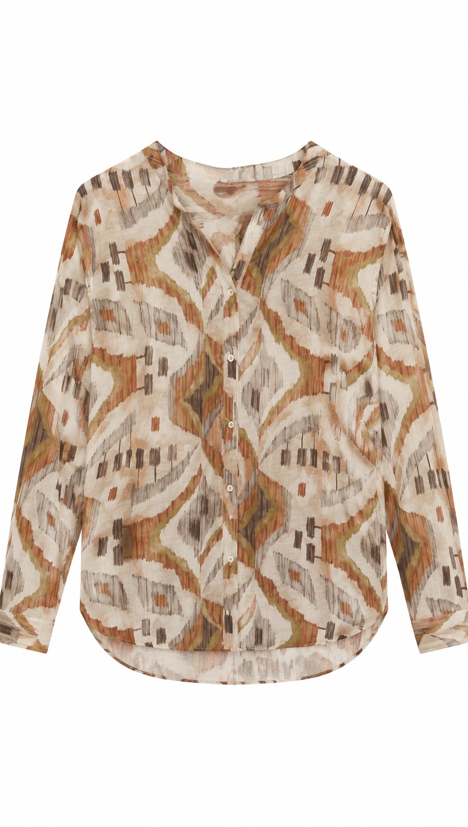 Oversized Boho Print Blouse Women’s Long Sleeve Shirt AN-121010
