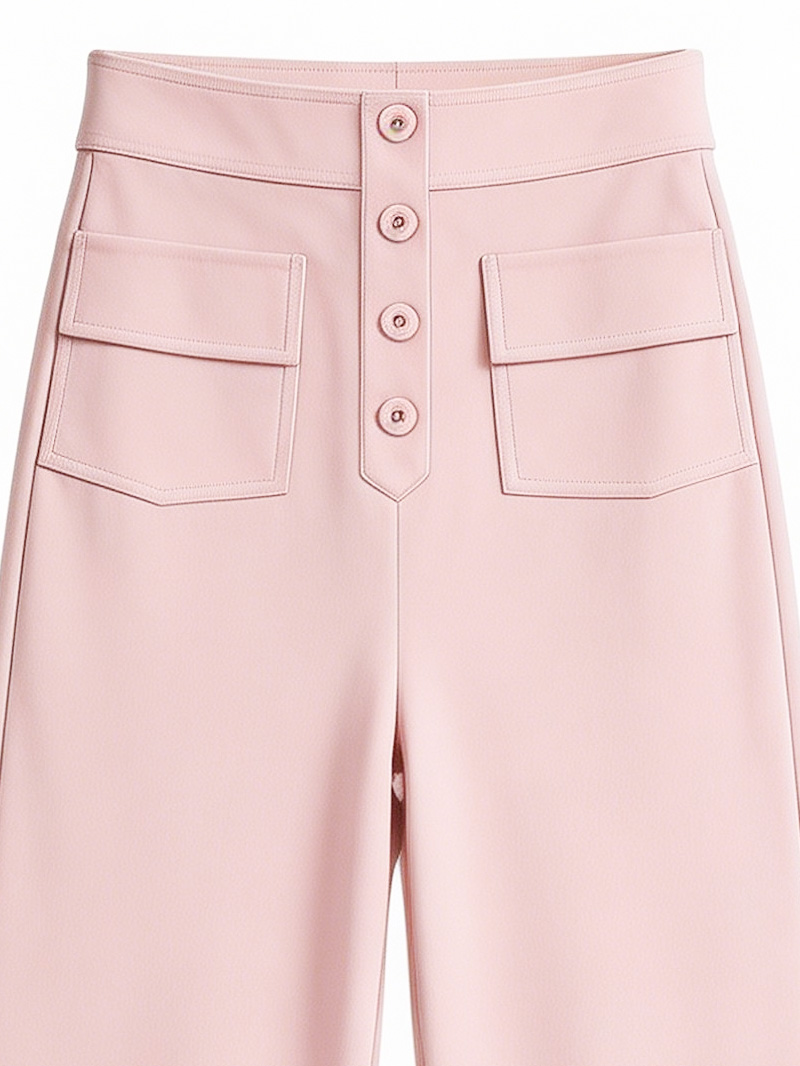 Minimalist High Waist Wide Leg Trousers - Chic Daily Bottoms XW-26902