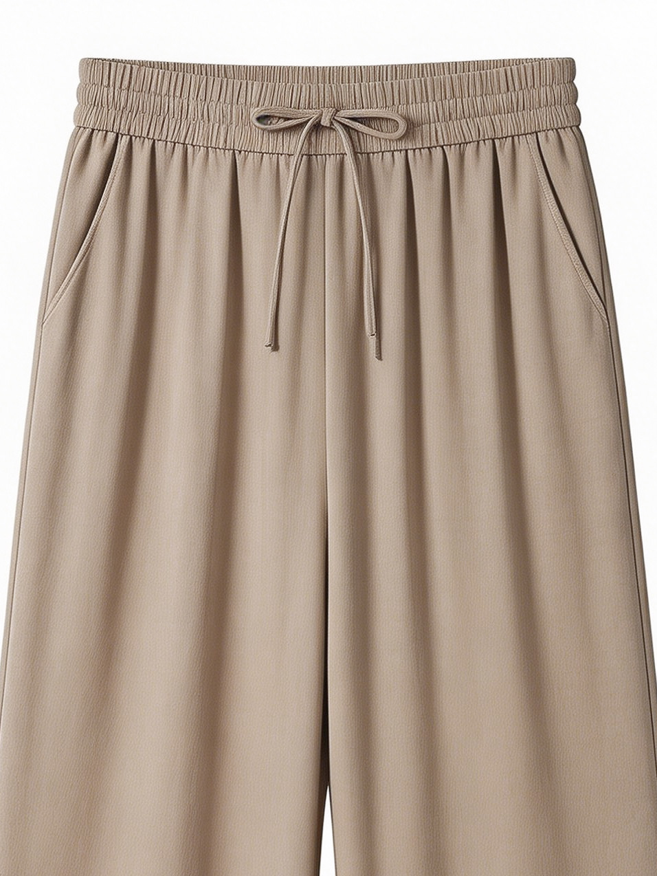 Soft Drape Drawstring Wide Leg Pants - Versatile Summer Trousers XW-26903