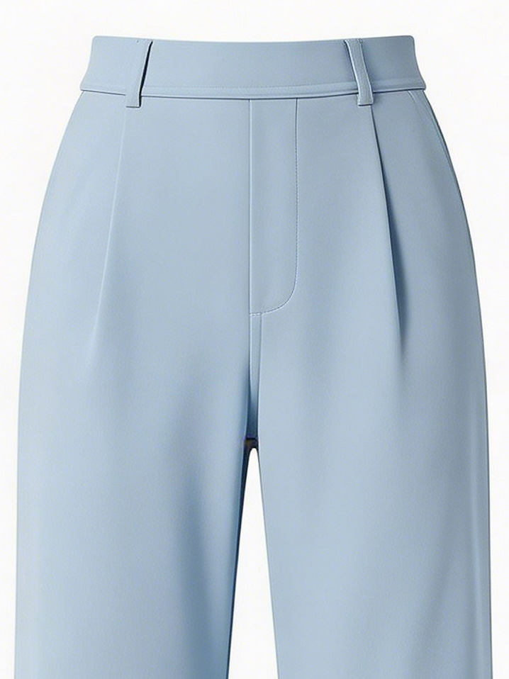 Minimalist High Waist Pleated Trousers - Chic Daily Bottoms XW-26905