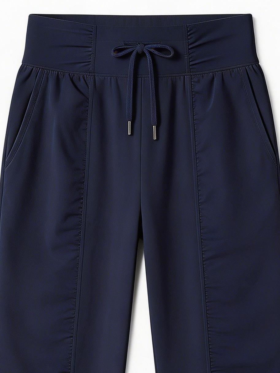 Elegant Navy Drawstring Jogger Pants - Premium Everyday Wear XW-26910
