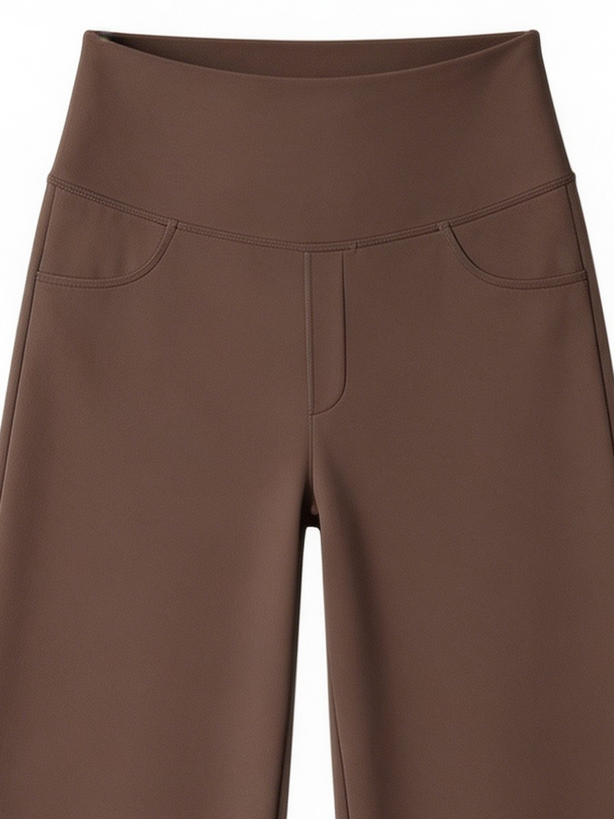 Elegant Brown High Waist Wide Leg Pants - Premium Everyday Bottoms XW-26911