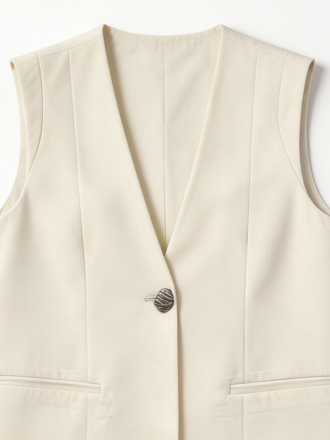 Women’s Minimalist Longline Sleeveless Blazer Vest C-41358