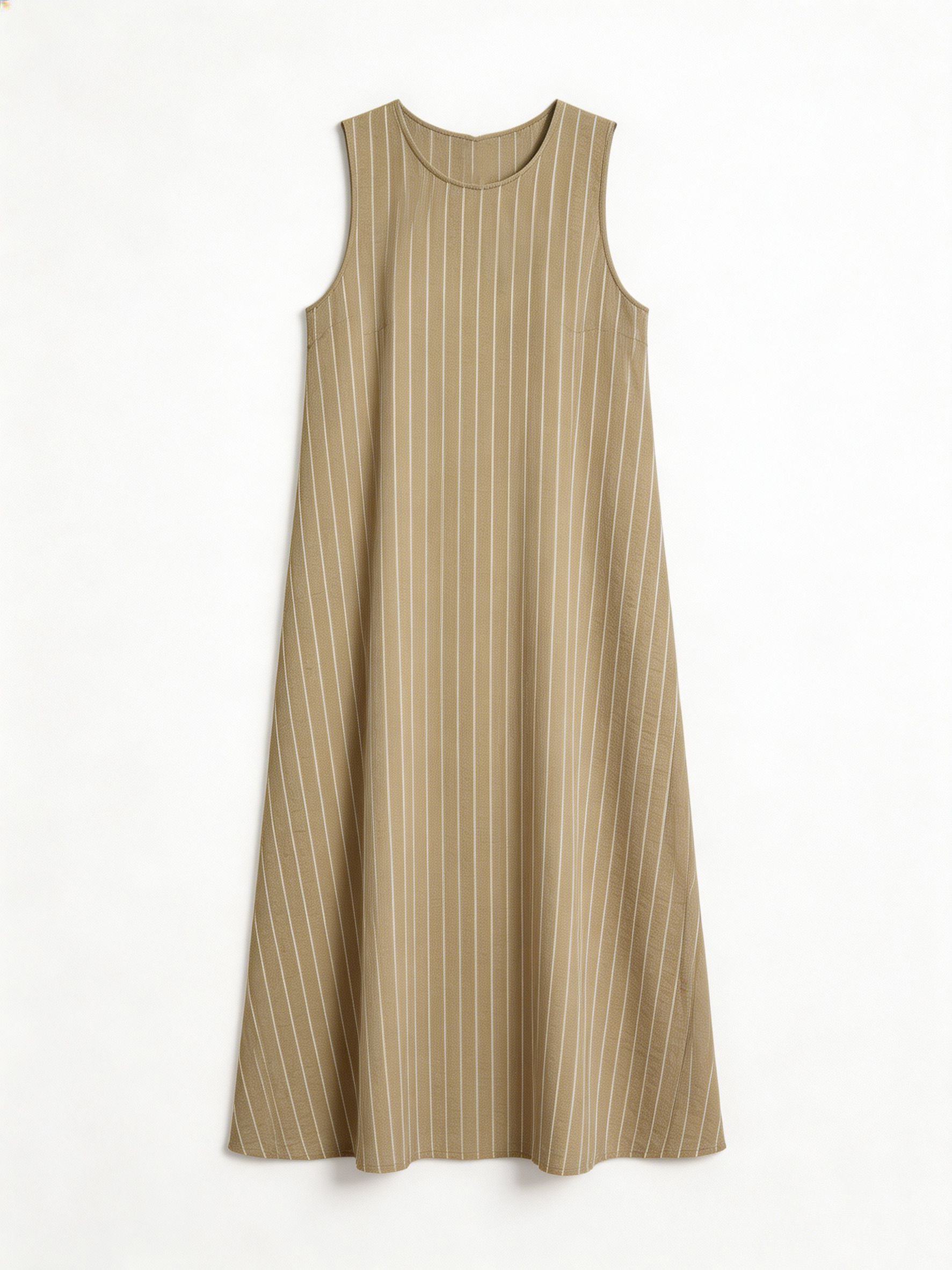 Women’s Minimalist Striped Sleeveless Maxi Dress C-42198H