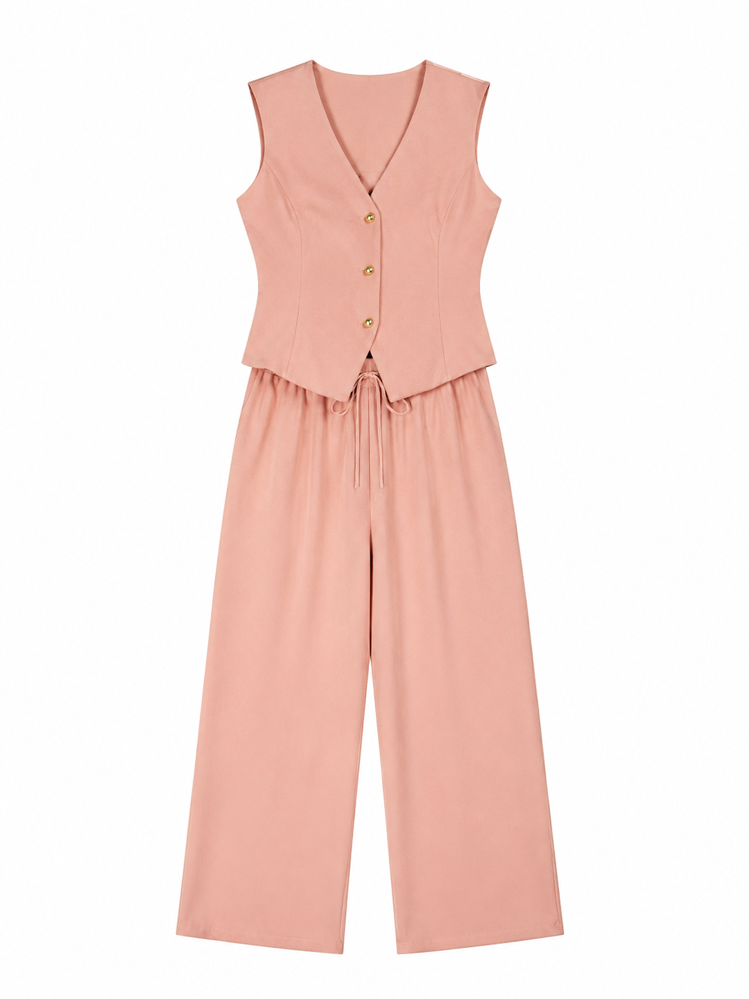 Women’s Blush Pink Vest & Pants Co-ord Set C-39959+C-39855