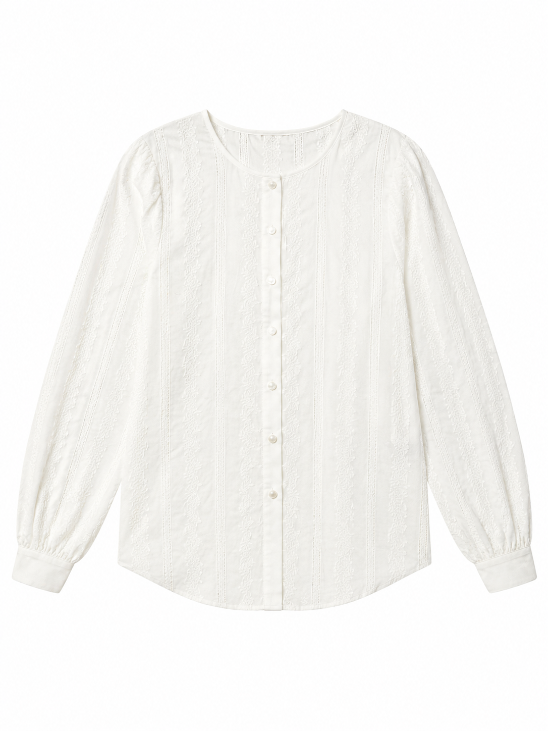 Women’s Quiet Luxury Embroidered Blouse W-42997