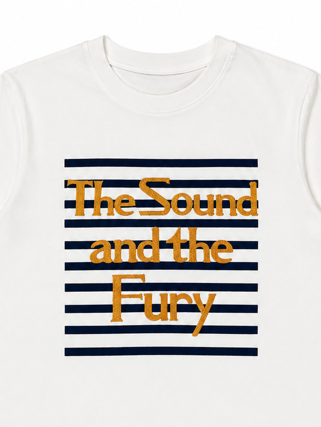 Women's Striped Slogan Graphic T-Shirt 1535