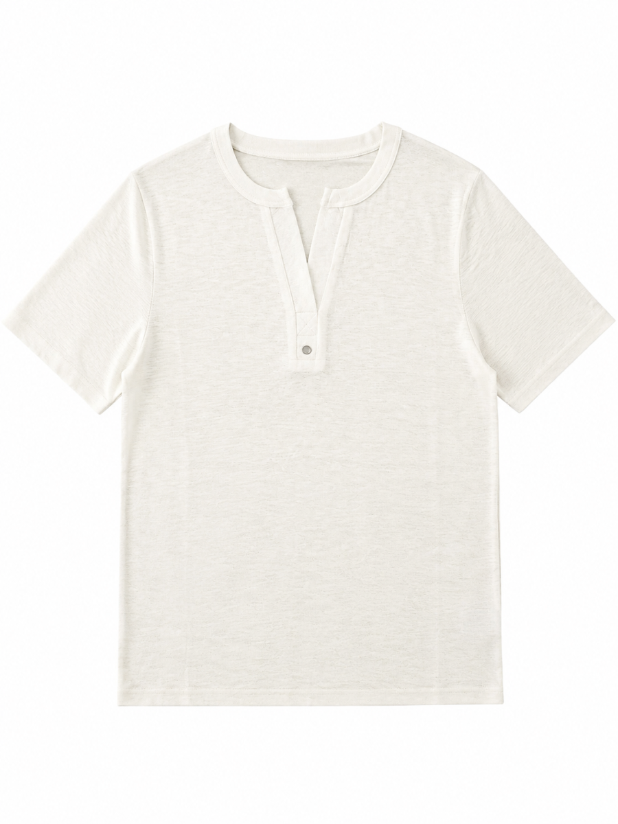 Women's Notch-Neck Henley T-Shirt 2003