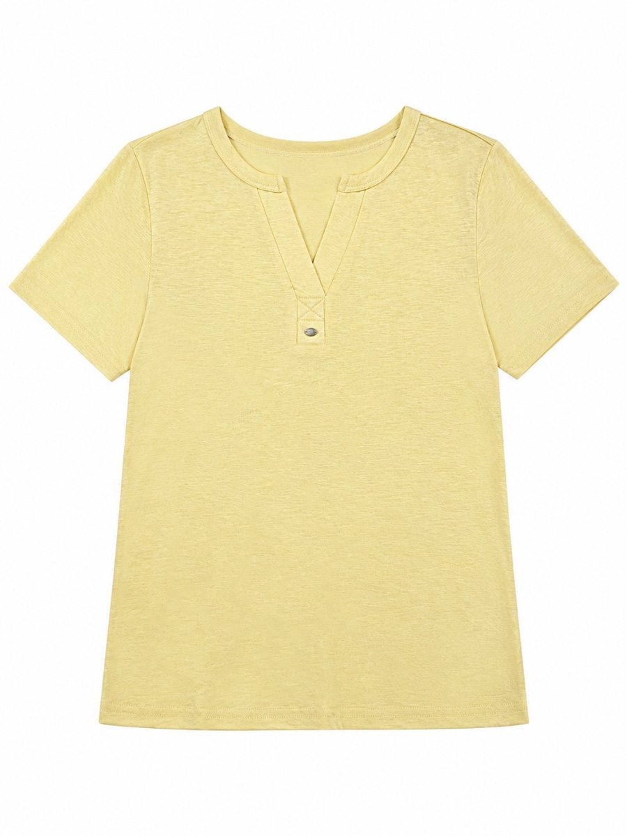 Women's Notch-Neck Henley T-Shirt 2003