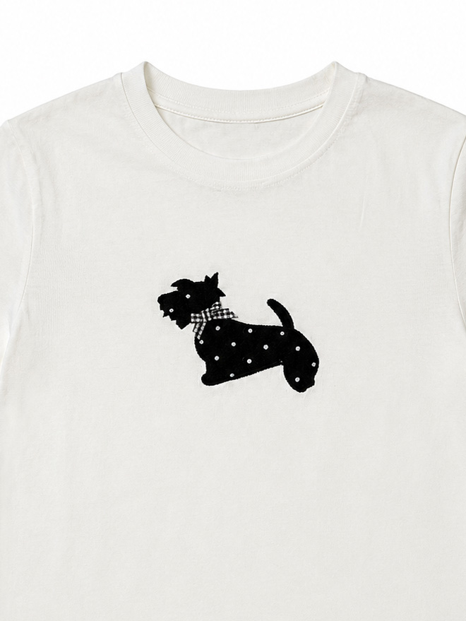 Women's Black Dog Graphic T-Shirt 2823