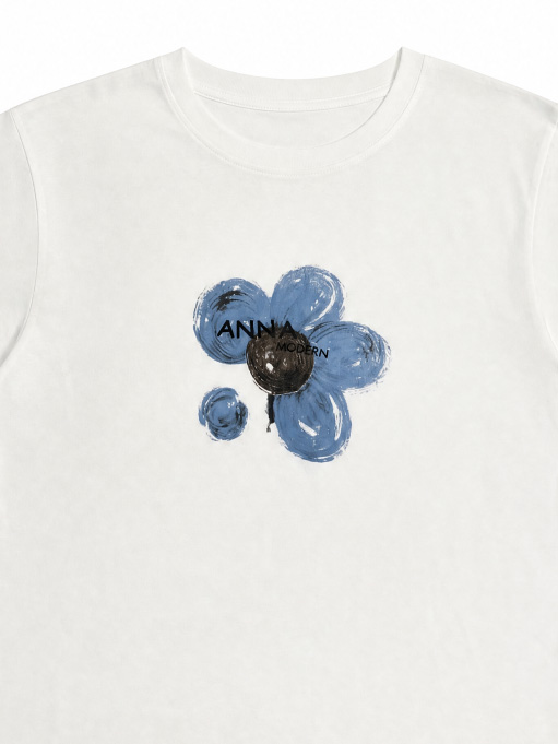 Women's Yellow Flower Graphic T-Shirt 2902