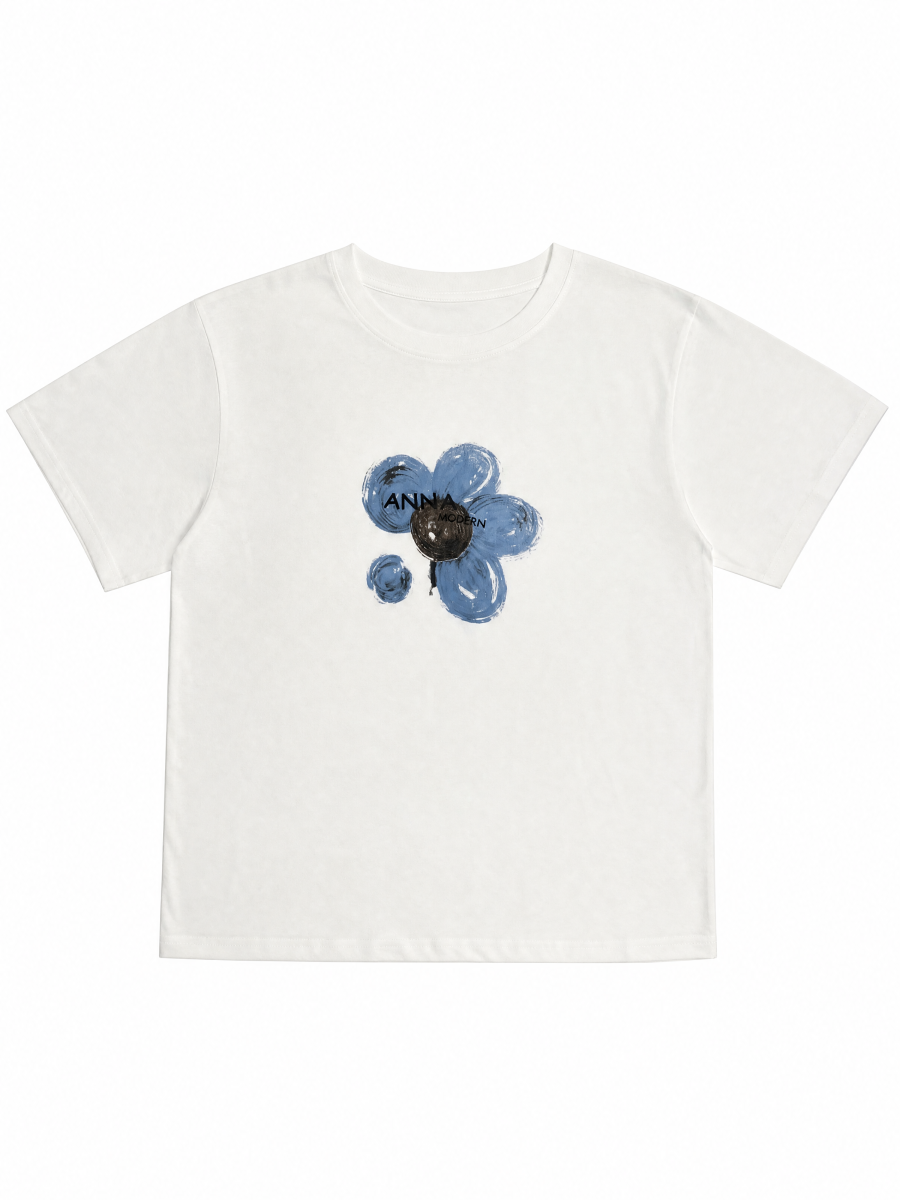Women's Yellow Flower Graphic T-Shirt 2902