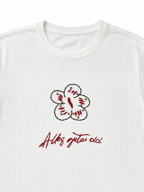 Women's Colorful Flower Graphic T-Shirt 2906