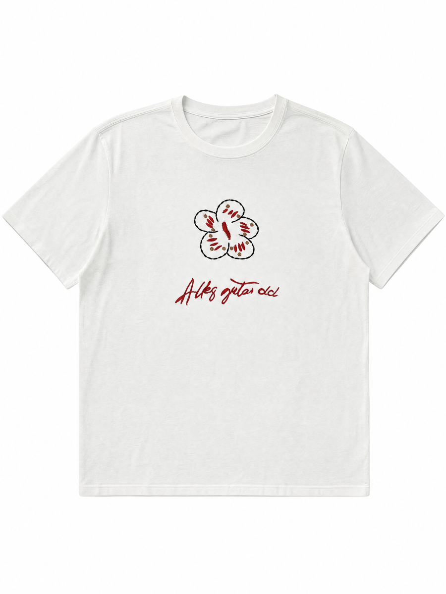 Women's Colorful Flower Graphic T-Shirt 2906