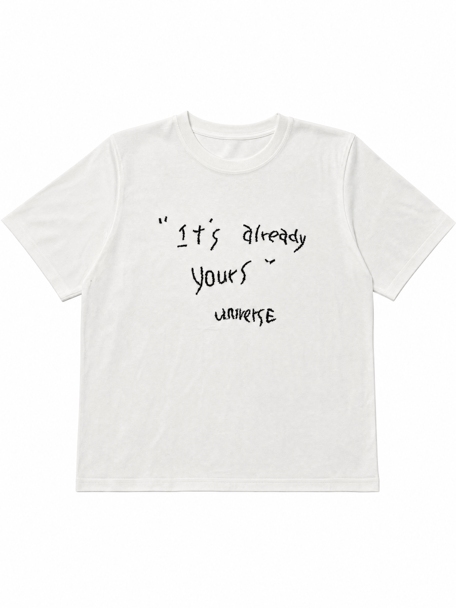 Women's Minimal Slogan Graphic T-Shirt 9100