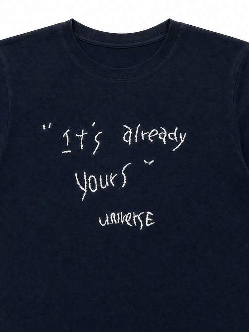 Women's Minimal Slogan Graphic T-Shirt 9100