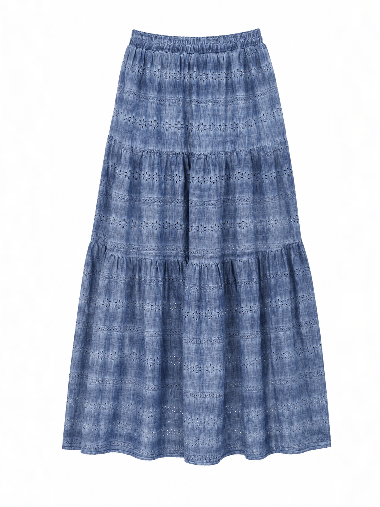Women's Tiered Openwork Lace Maxi Skirt 508