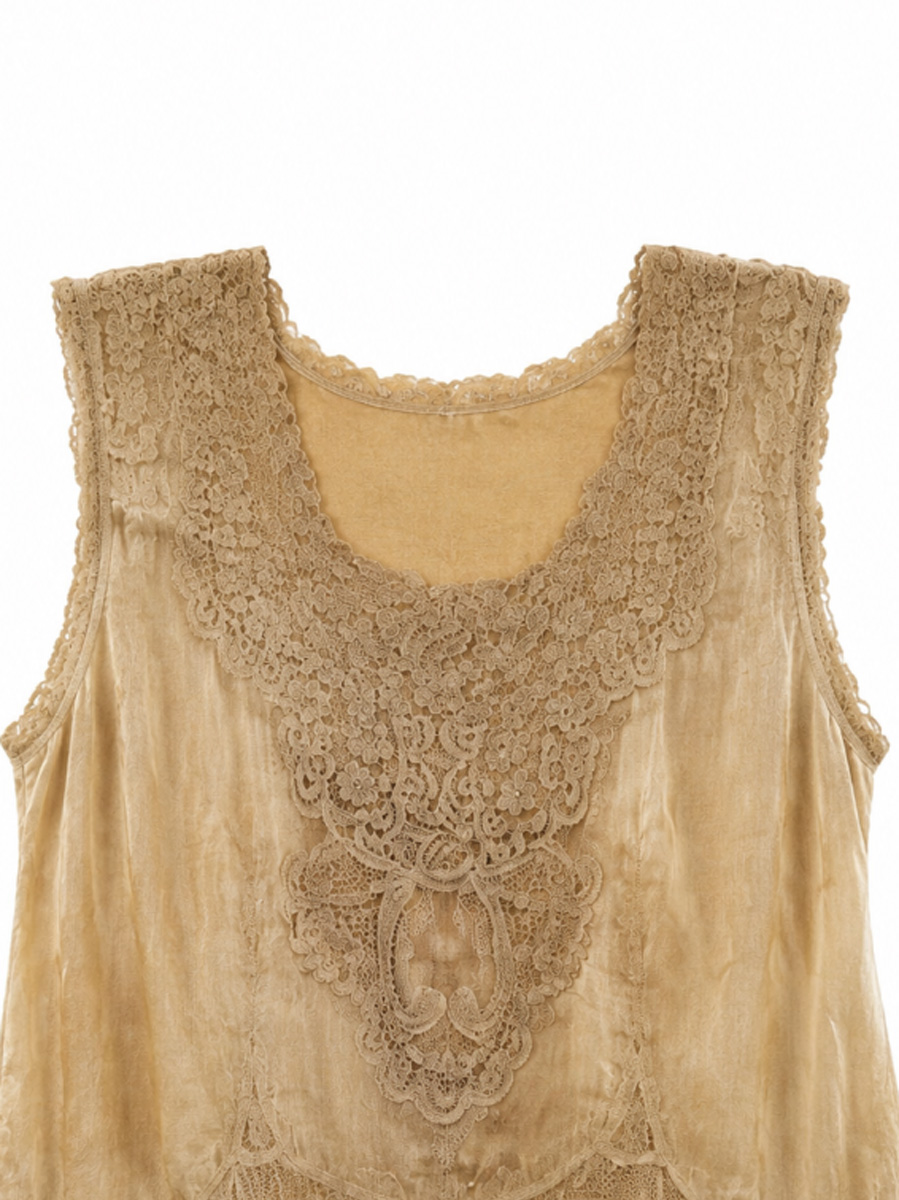 Women's White Floral Lace Sleeveless Tank Top C11