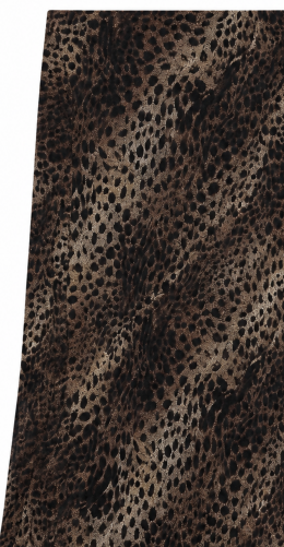 High‑Waisted Leopard Print Flowy Midi Skirt, Satin‑Like Casual Long Skirt For Women XW-42334