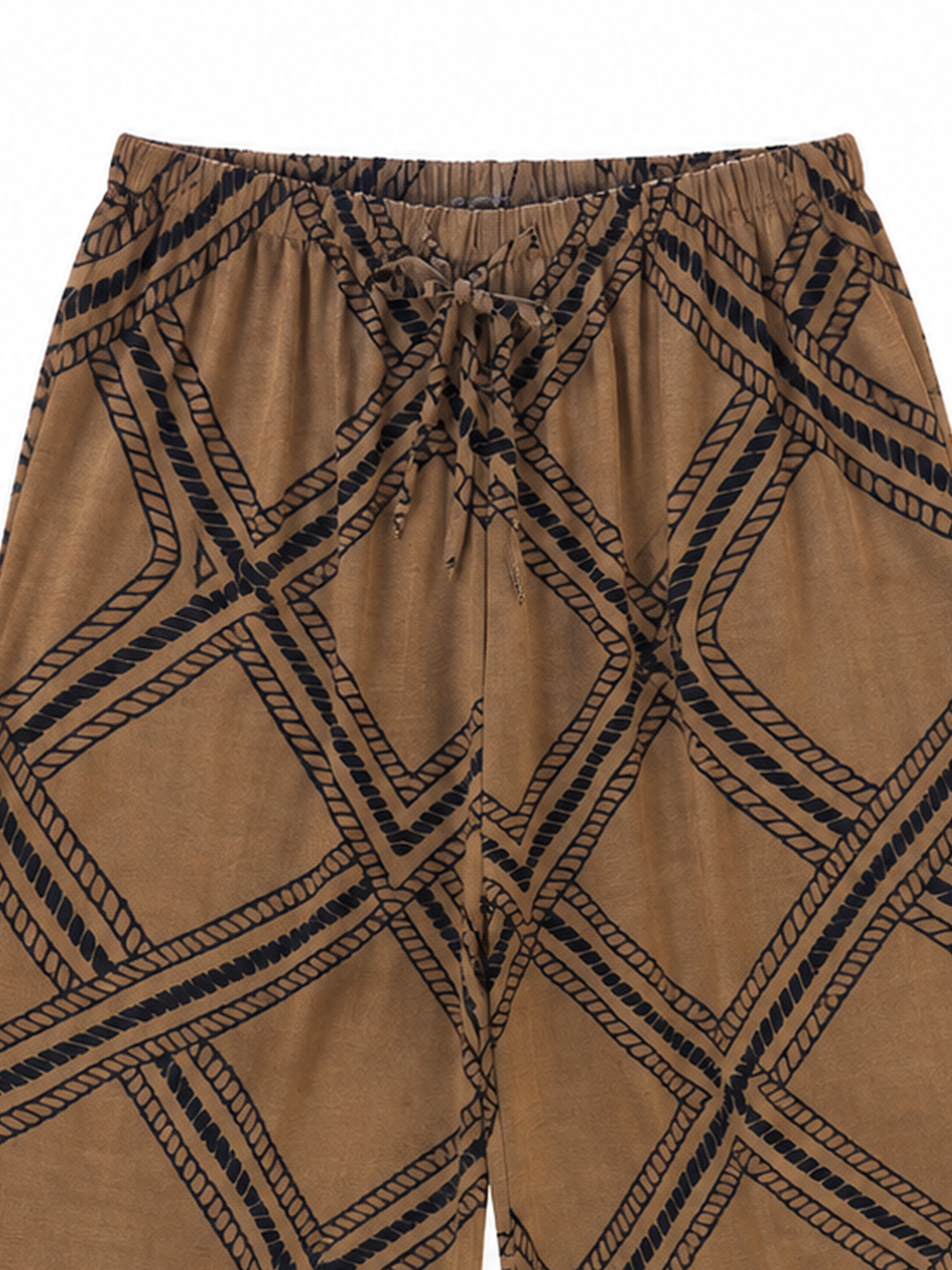 Women's Geometric Print Wide‑Leg Palazzo Pants W-43438