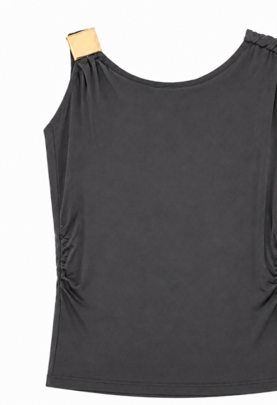 Women Slouchy Off‑Shoulder Long Sleeve Crop Top Casual Loose Fit Boat Neck Blouse A-41951