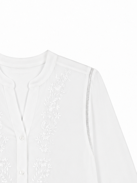 Women Boho Floral Paisley Embroidered Blouse A-42222