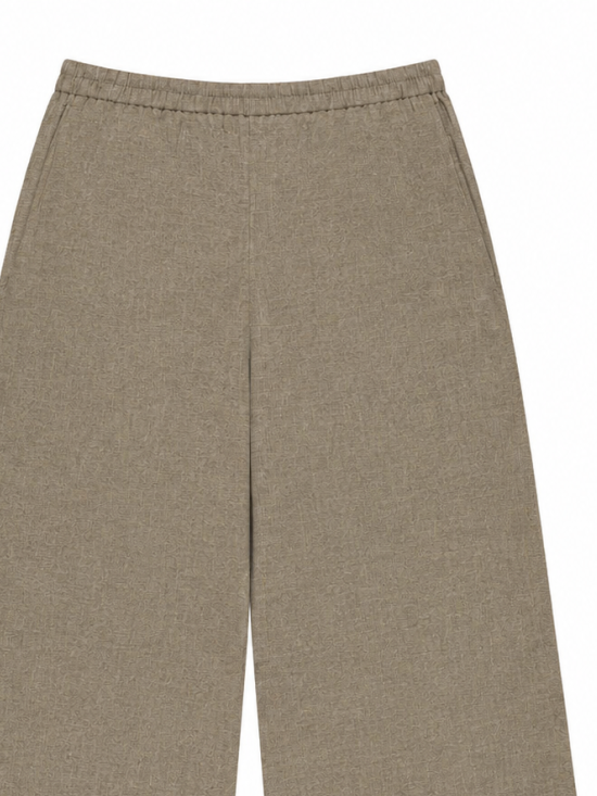 Women High‑Waist Linen Wide‑Leg Pants C-42756