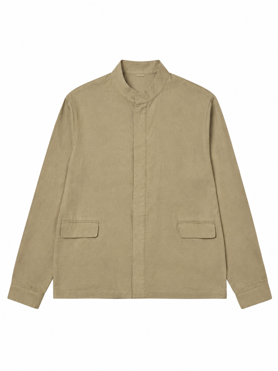 Casual Loose‑Fit Linen Field Jacket C-