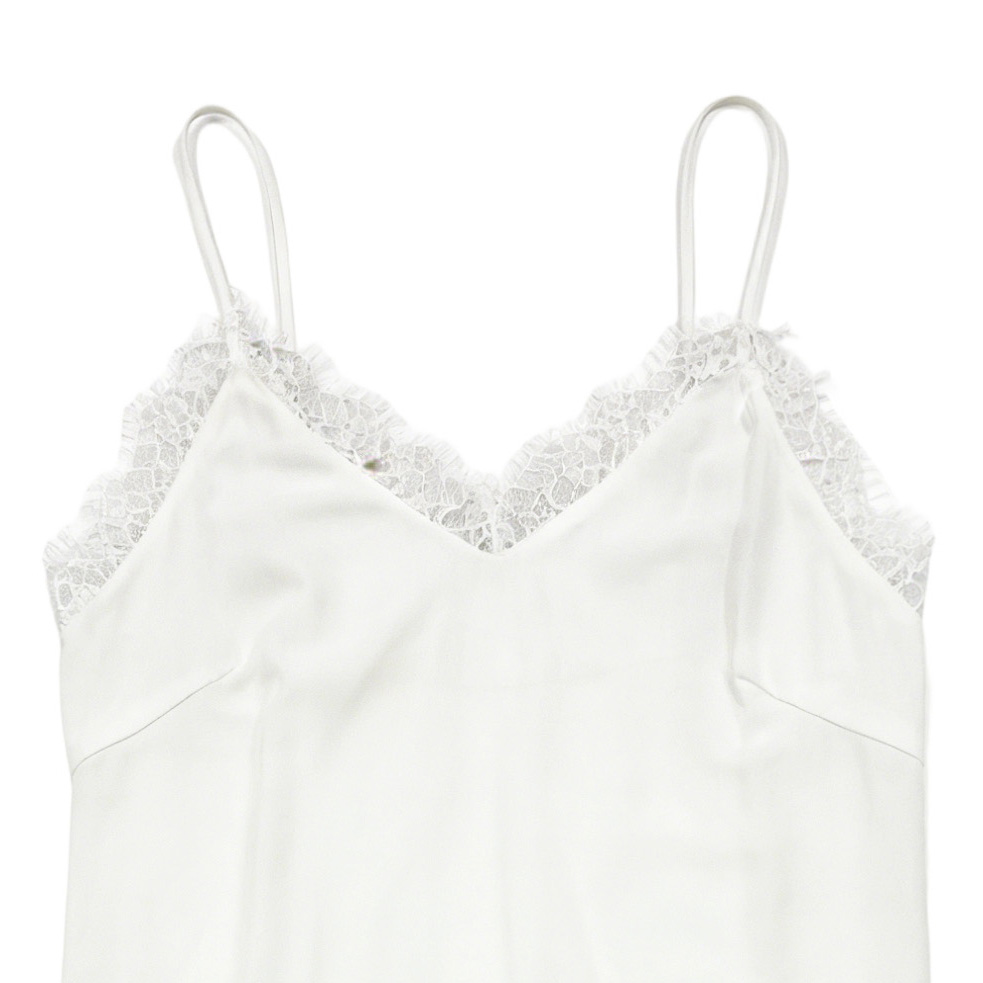 Women’s Satin Lace Trim Spaghetti Strap Slip Dress Y-38164