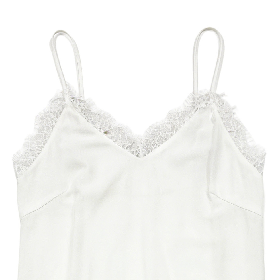 Women’s Satin Lace Trim Spaghetti Strap Slip Dress Y-38164