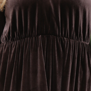 Women’s Fall Velvet Embroidered Midi Dress – Long Sleeve Western Boho Style D-33713