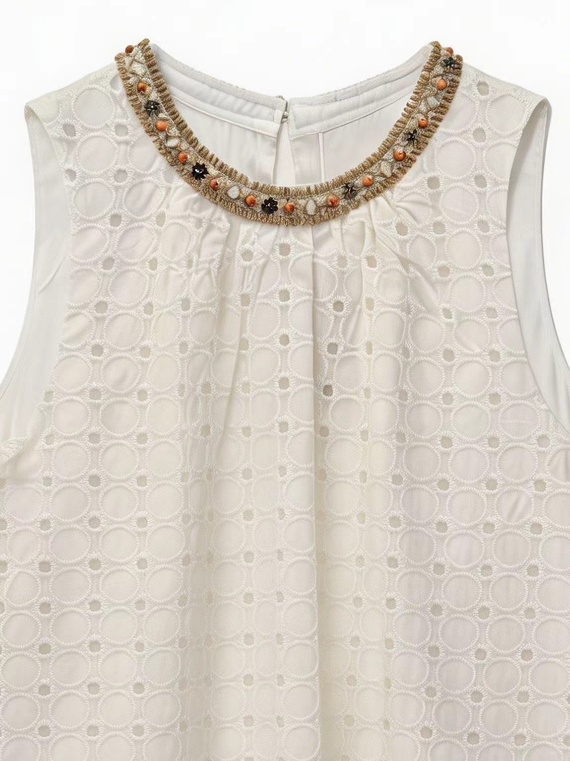 Trending Geometric Embroidered Sleeveless Top for Women AN-710021
