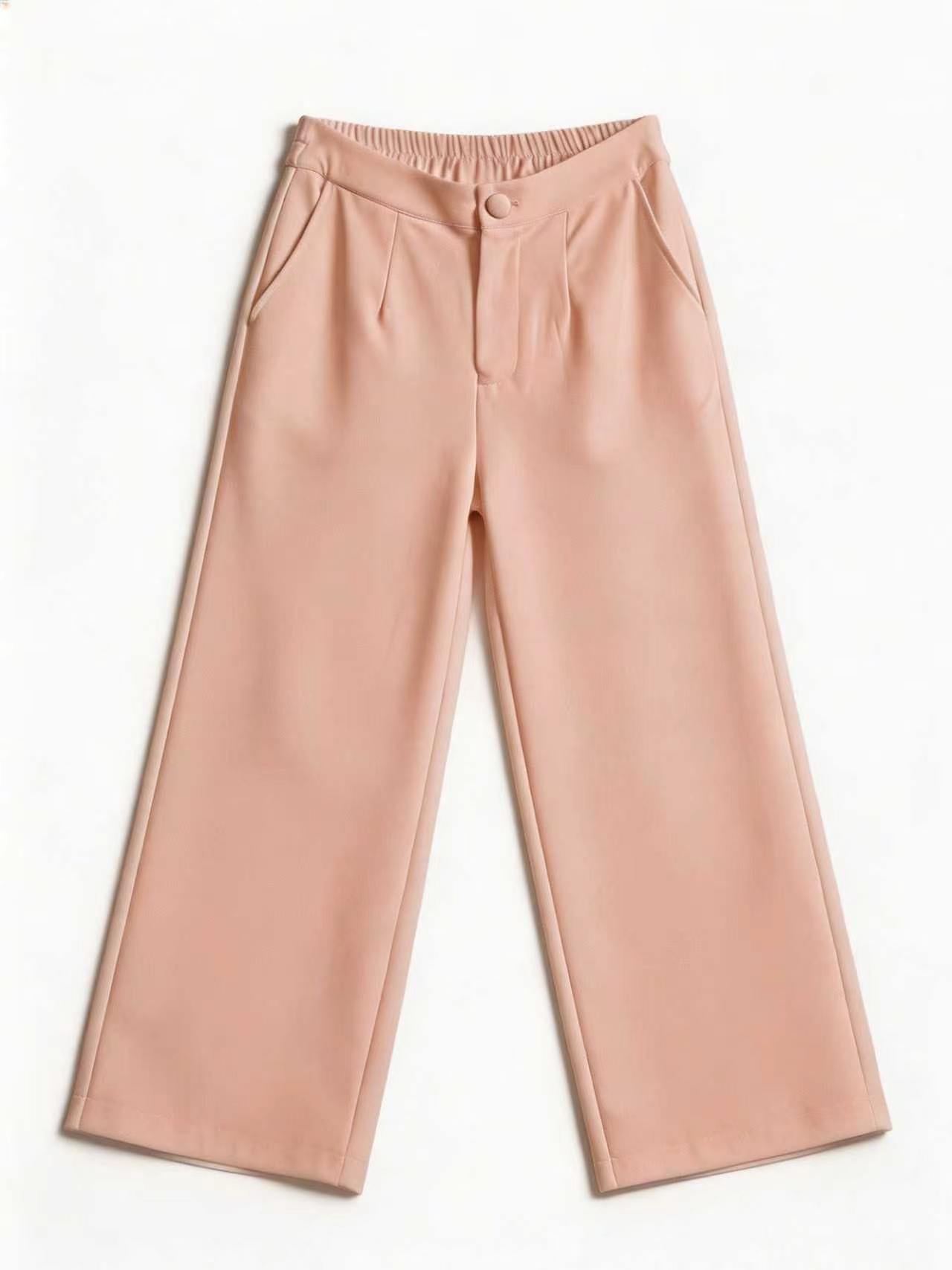 Elegant Light Vest & High-Waisted Wide-Leg Pants Set LA-710009