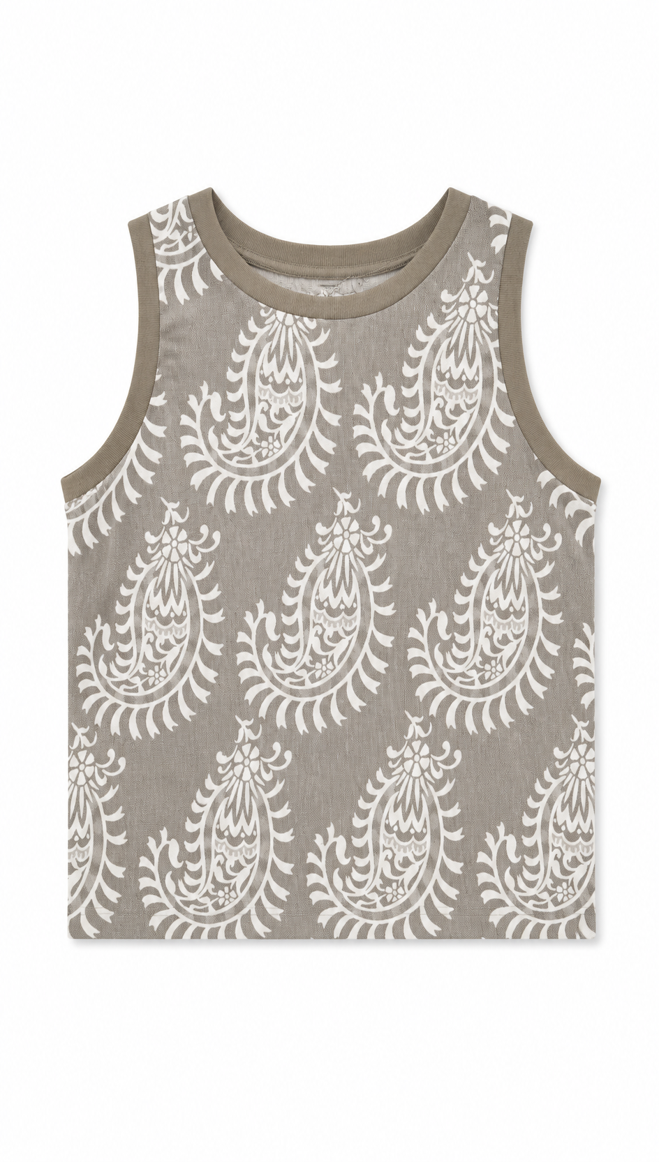 Sleeveless Paisley Print Tank Top, Casual Summer Blouse AN-620075