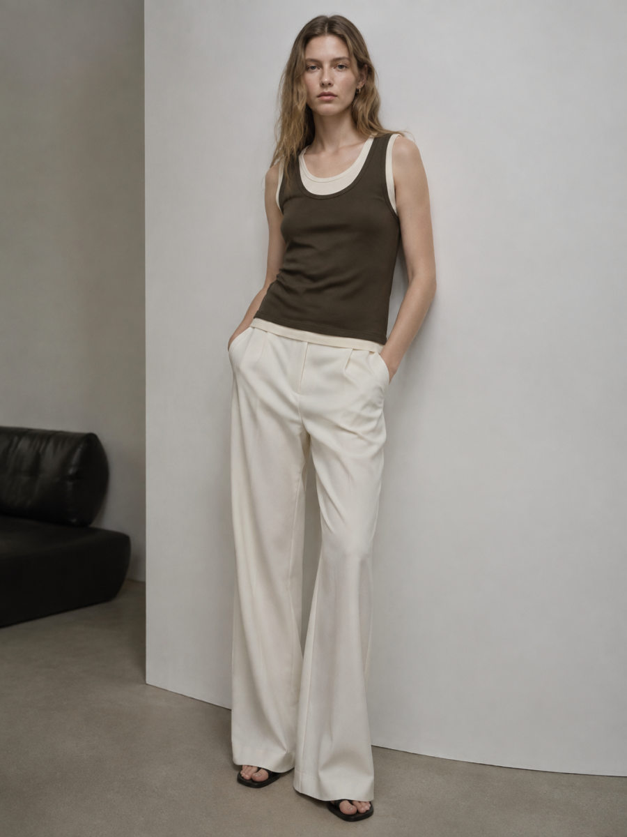 Women Fake‑Two‑Piece Longline Tank‑Top M-42616