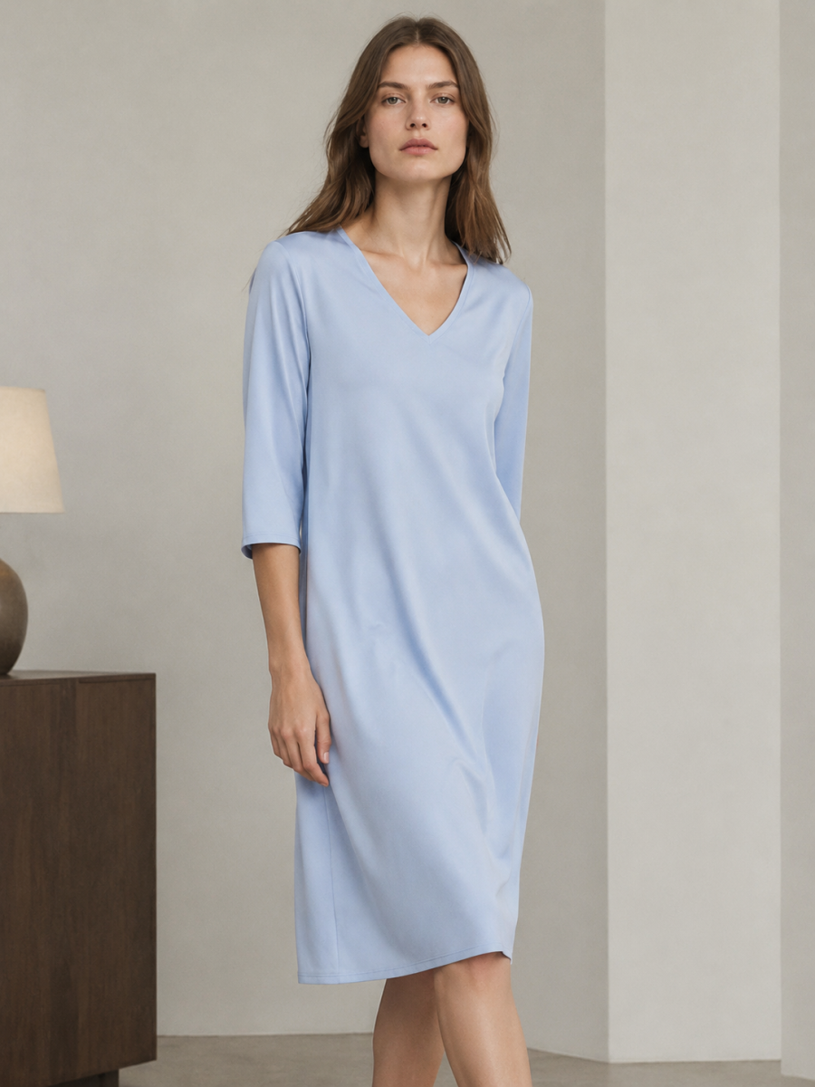 Chic Relaxed Fit Long Maxi Dress H38843#