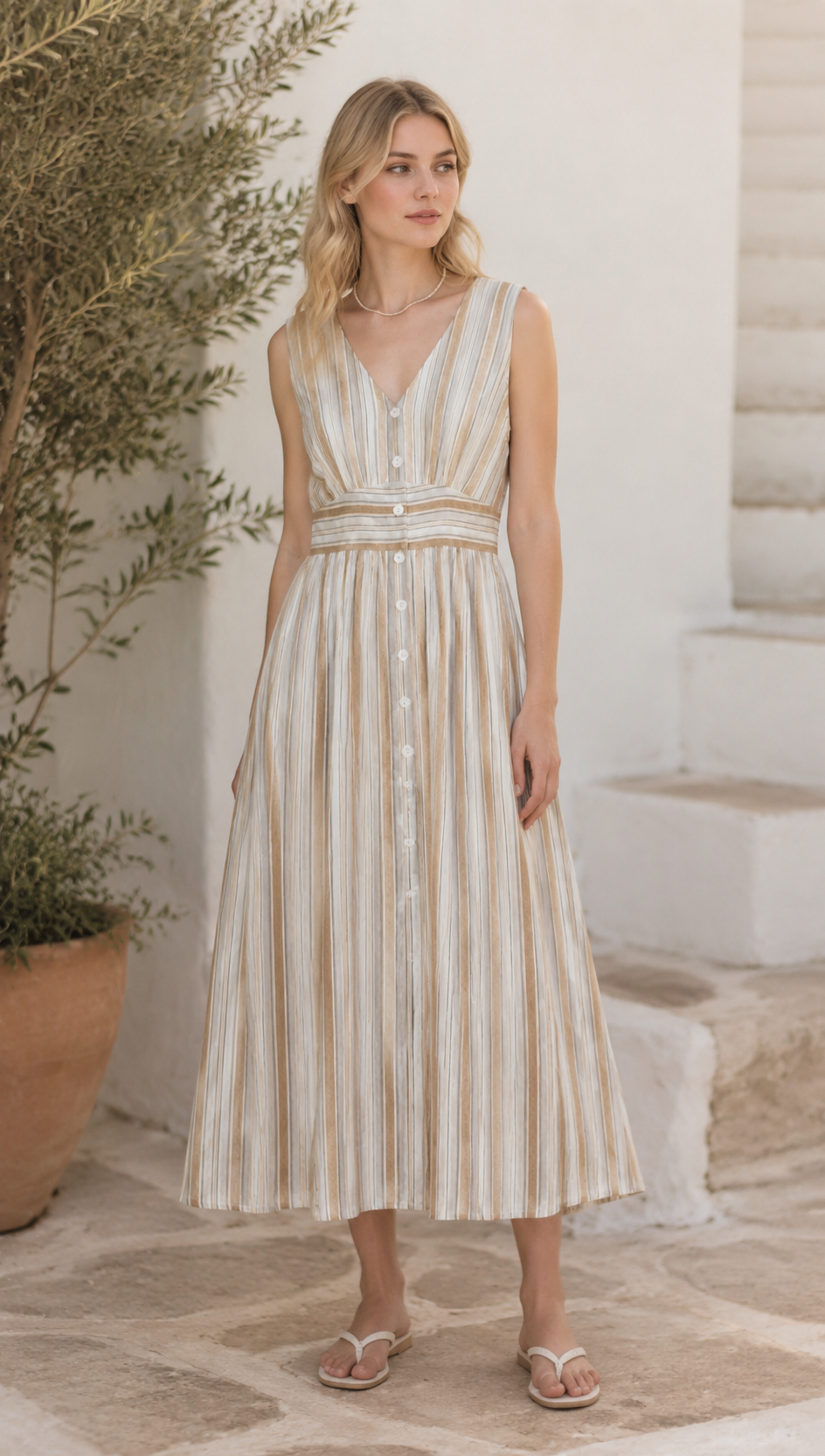 Simple lining Dress A-40479