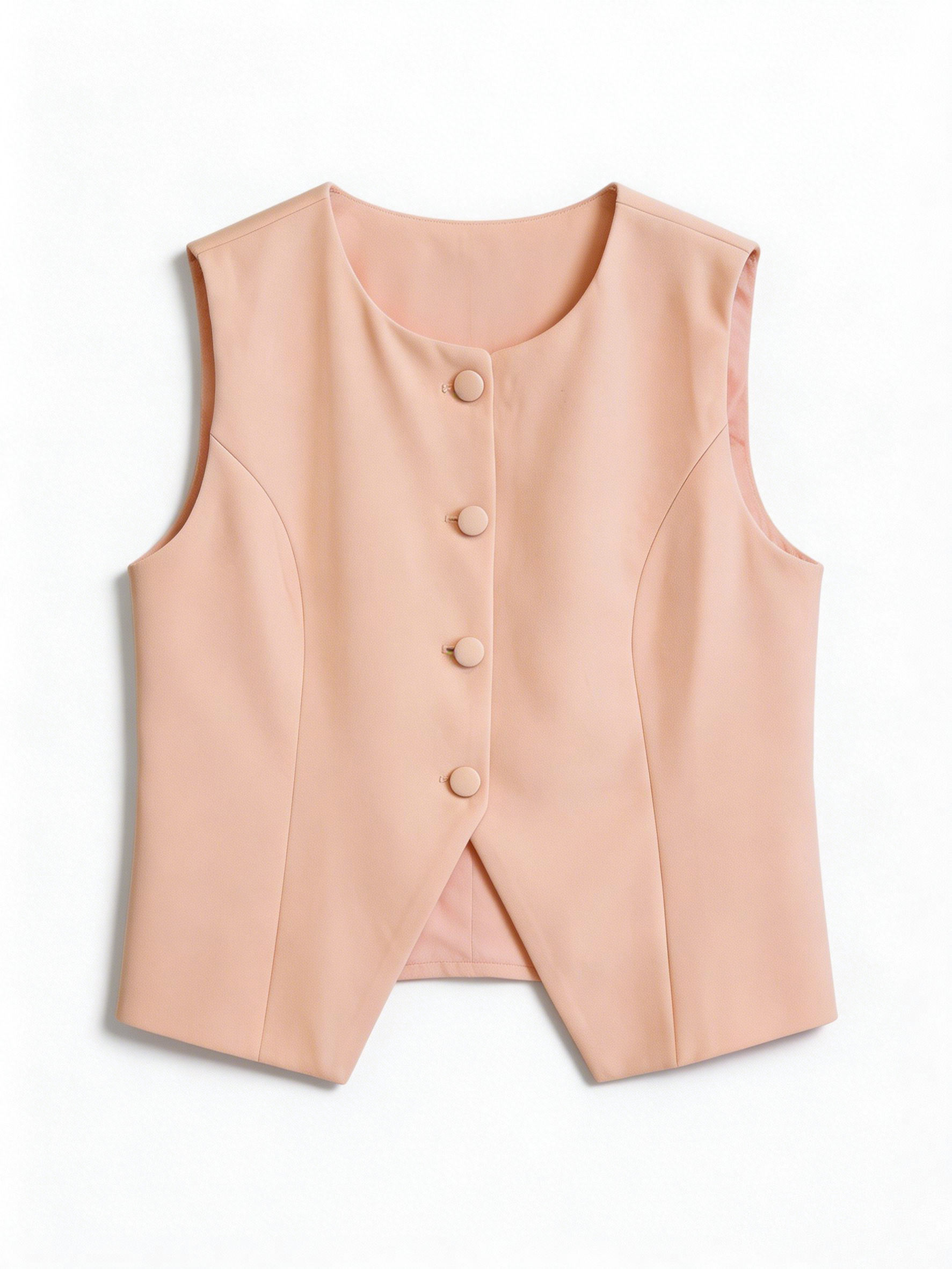 Elegant Light Vest & High-Waisted Wide-Leg Pants Set LA-710009