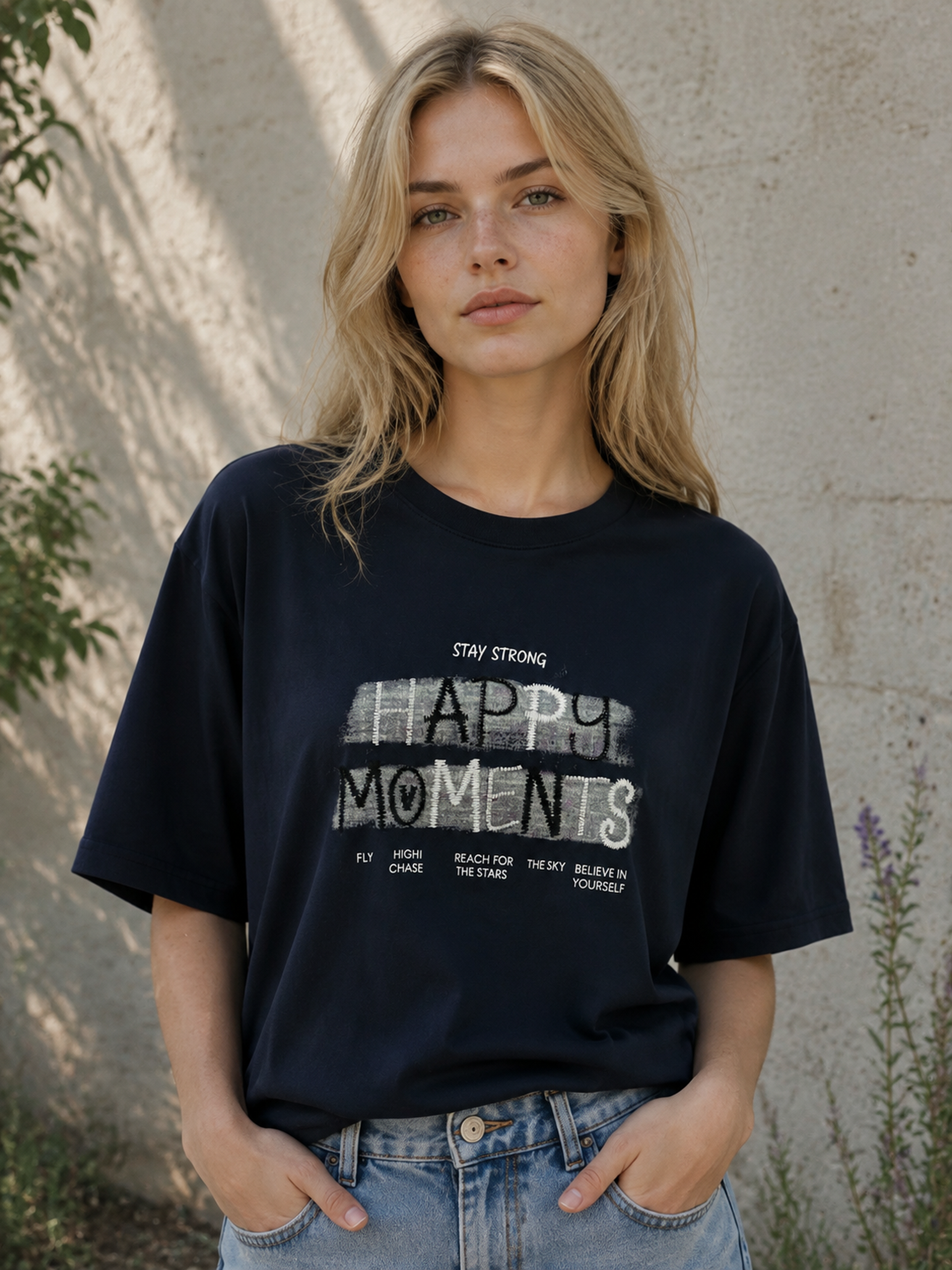Women's Bold Slogan Graphic T-Shirt 1536