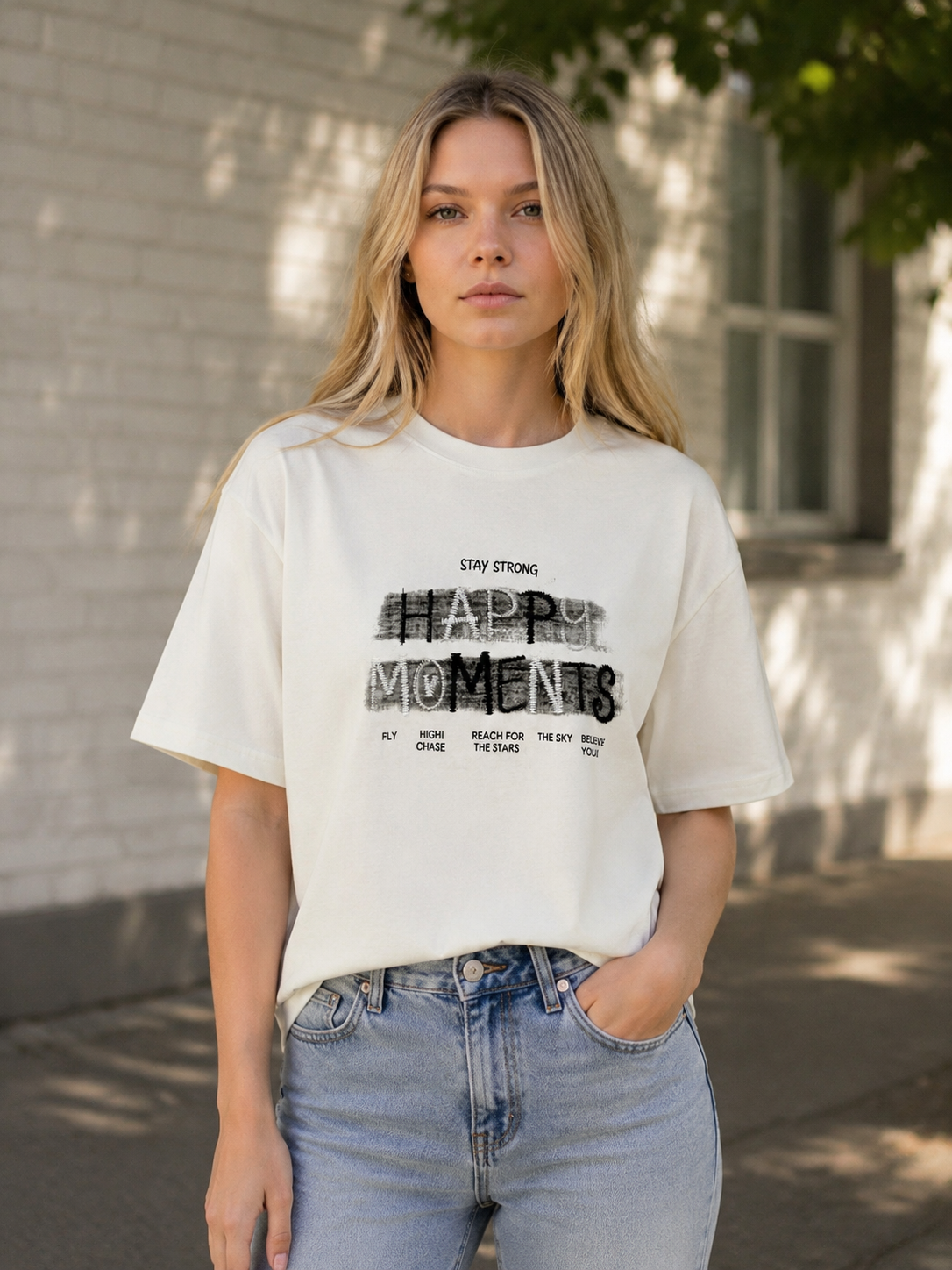 Women's Bold Slogan Graphic T-Shirt 1536