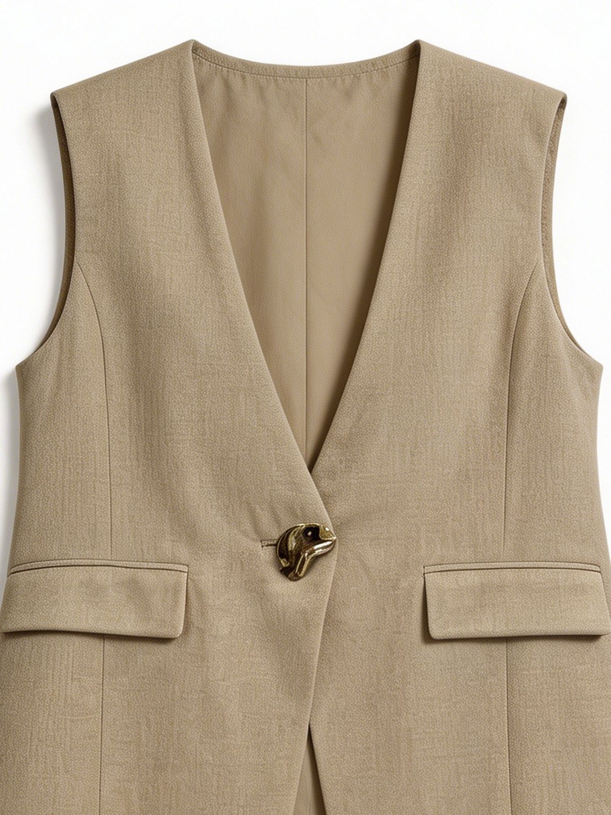 Trending Linen-Blend Waistcoat Suit for Women - Office Wear C-43040+C-43041