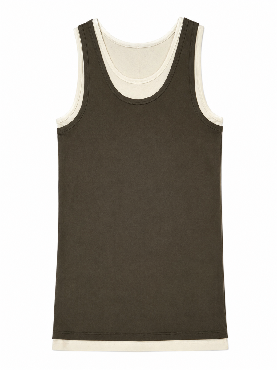 Women Fake‑Two‑Piece Longline Tank‑Top M-42616